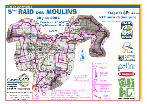 Carte de VTT pour le raid